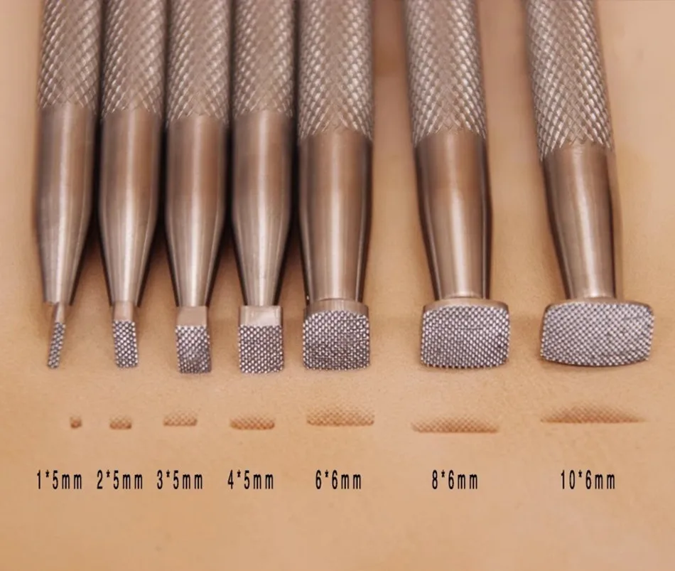 304 Stainless Steel Mesh Pattern Leather Carving Edge-Knocking Tools For DIY Handmade Leather Printing Carving
