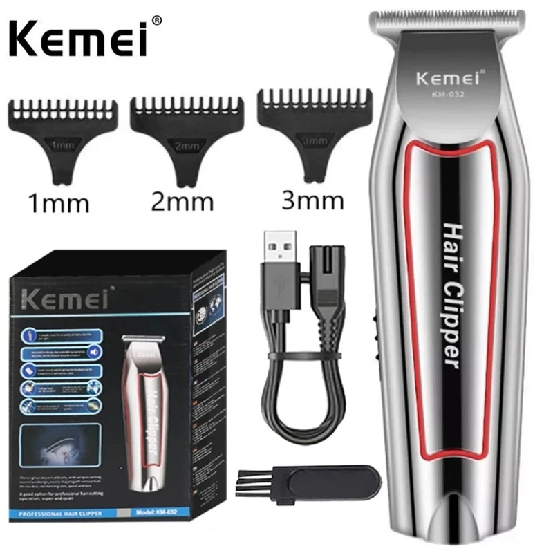 Kemei Professional  Hair Trimmer Electric Beard Trimmer For Men Hair Clipper Hair Cutter Machine Haircut Grooming Kit KM-032