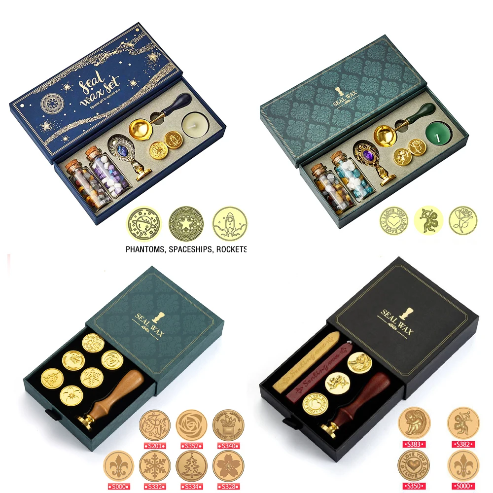 Vintage Wax Seal Set Stamp Spoon Wax Bead Kit Gift Box Perfect Gift for DIY  Art, Wedding Invitations and Envelope Decoration - AliExpress