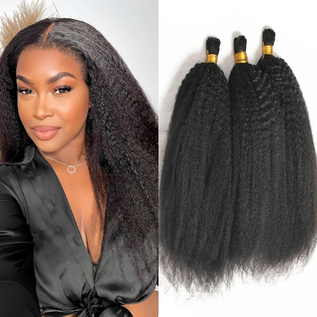Human Braiding Hair Bundles No Weft Yaki Straight Bulk For Braiding Unprocessed Human Extensions human braiding hair,human hair bundles,braiding hair extensions,human hair extensions