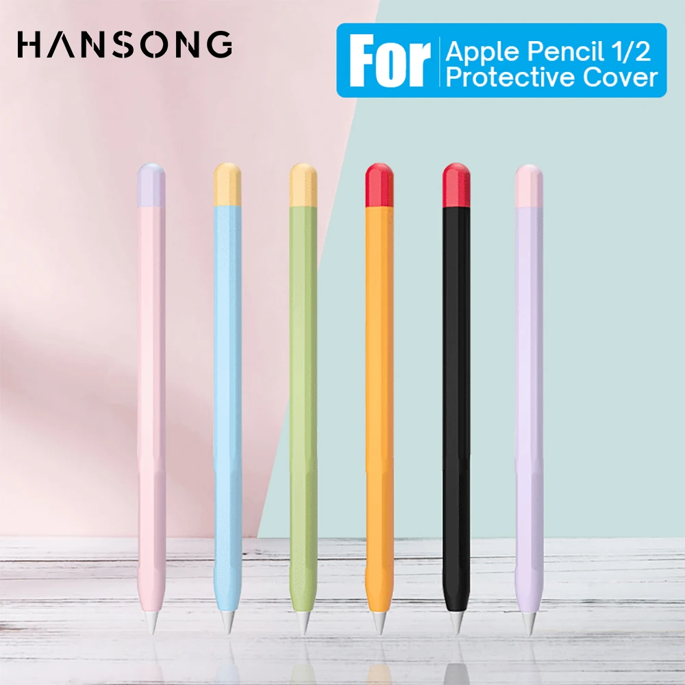 Apple Pencil Case Soft Silicone Protective Cover for Apple Pencil 1st 2nd Generation iPad Accessories