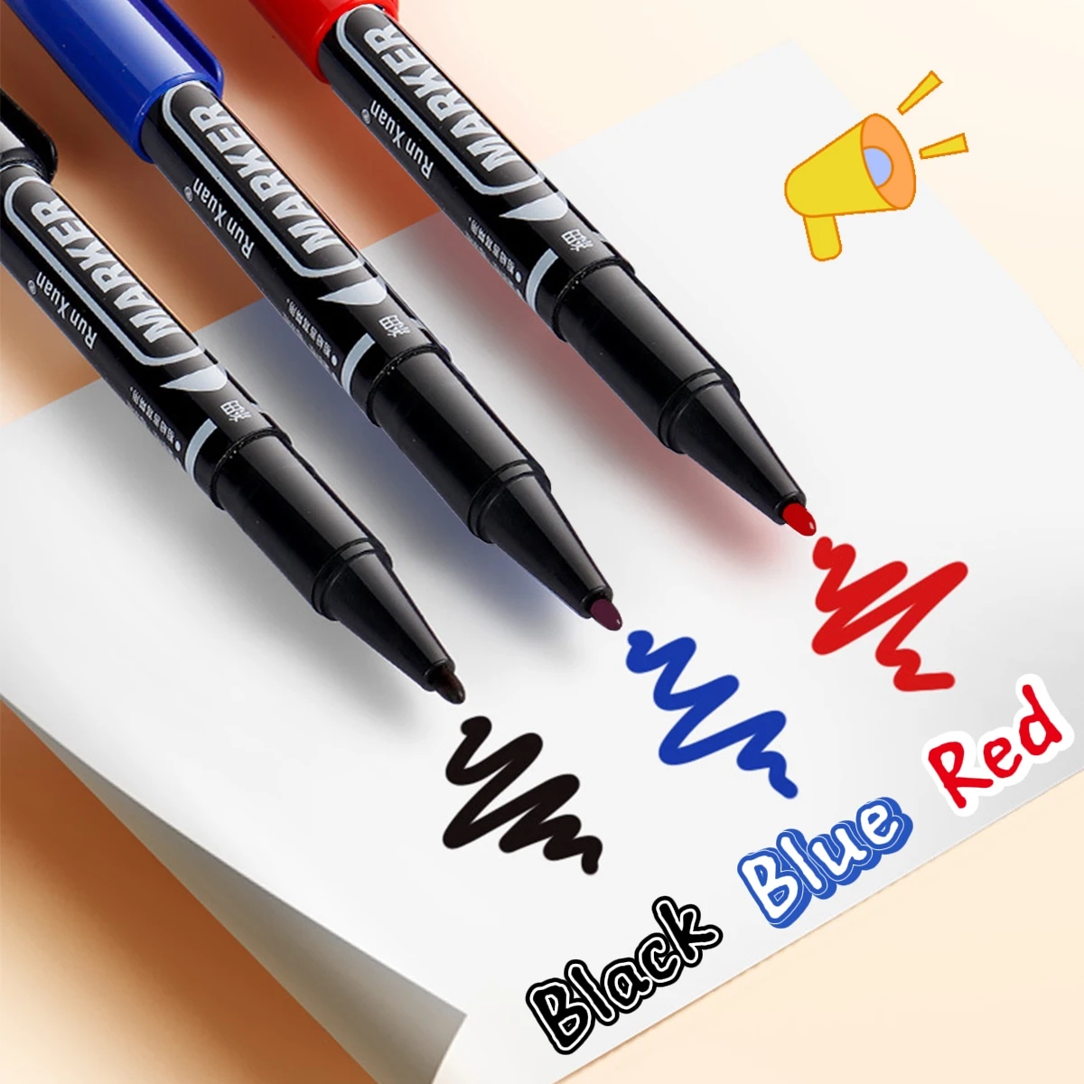 Set of 10 Waterproof Dual-Tip Colored Markers for Sketching and Art Supplies