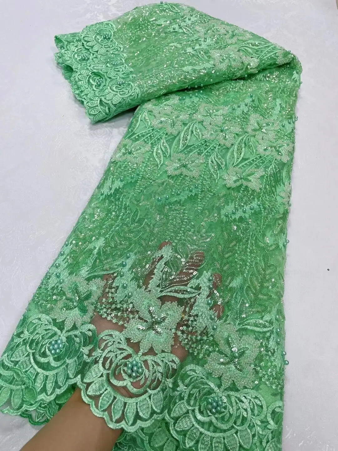 Latest Lace Fabric 2023 Dubai Embroidered African Lace Fabric mesh