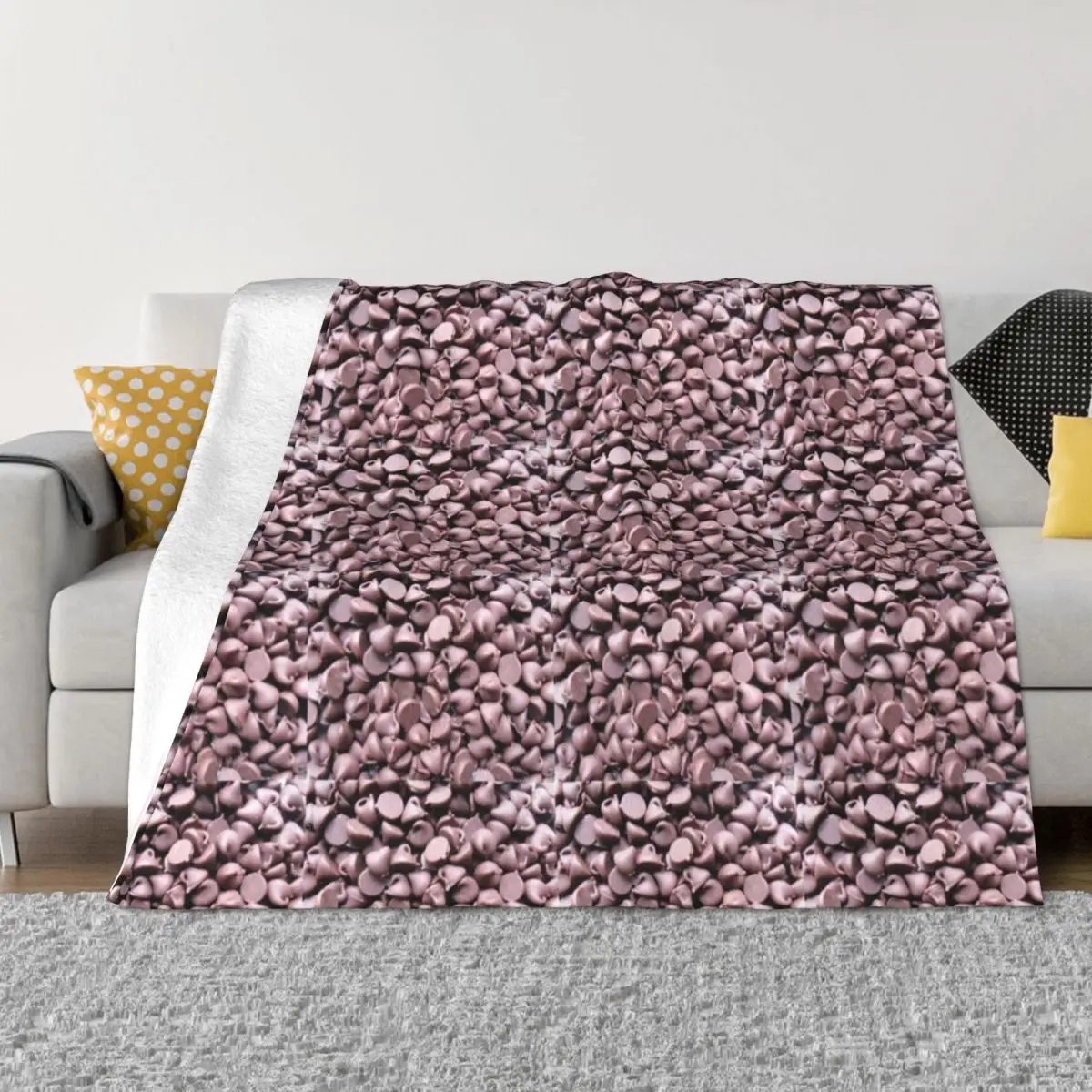 

Real Chocolate Chips Throw Blanket Retro Blankets Fluffy Soft Blankets Quilt Blanket