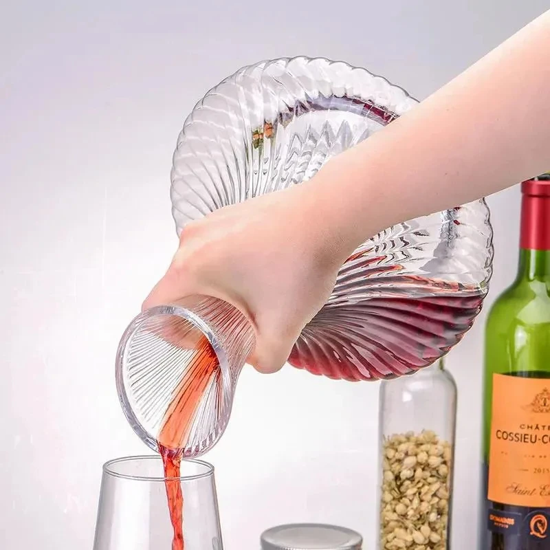 Description Picture 2 of itemHandmade Crystal Decanter, Bottle Jug, Pourer, Aerator for Family Bar, Red Wine Brandy Champagne Glasses, 1700ml
