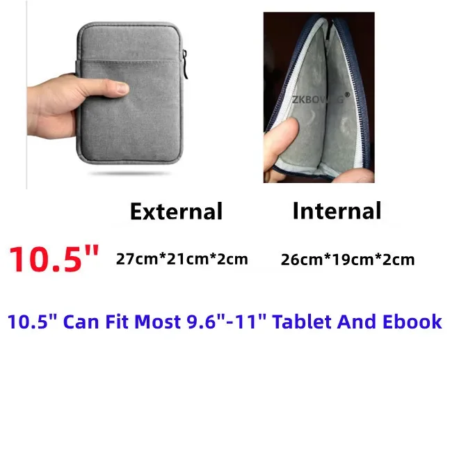 Universal 10-Inch Tablet Sleeve Bag - Padded Protective Pouch