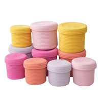 With cover Cotton Thread Storage Basket Storage Box Kids Toys Desktop Organizer Sundries Storage Box Container 2