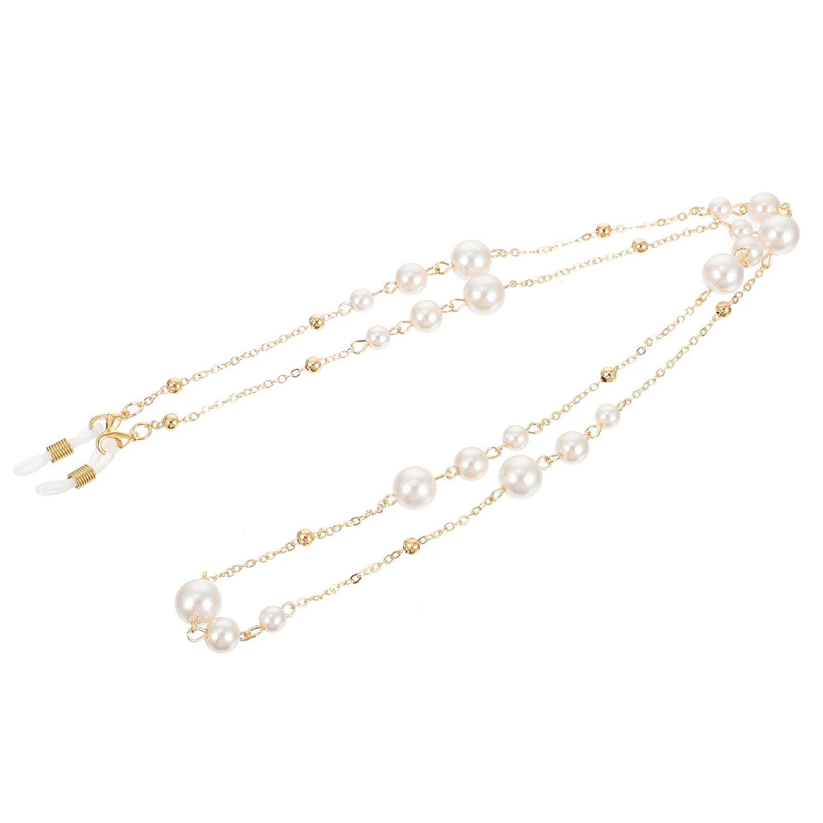 

Цепочка для очков, ремешок для очков из меди для женщин, металлический ремешок для очков с имитацией жемчуга для девушек и мужчин