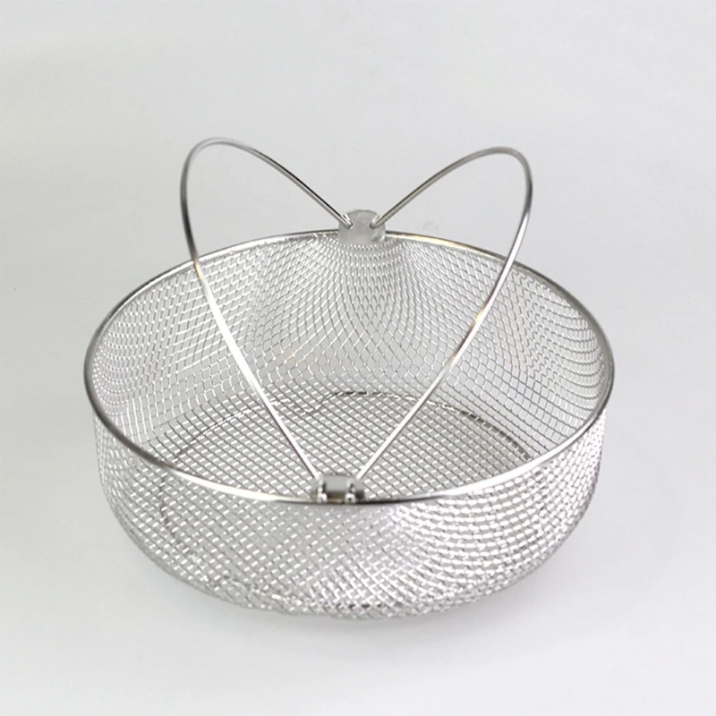 Steamer Basket 8.25inch Stainless Steel Mesh Basket for Air Fryer with Handle