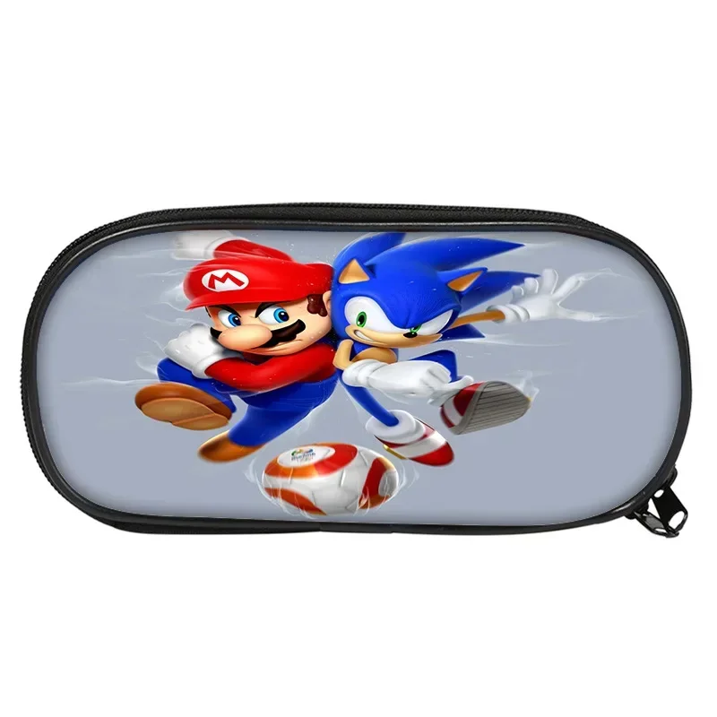 thumbnail image 1 of Estuche para lápices de dibujos animados de Sonic The Hedgehog, estuche para lápices de gran capacidad para escuela secundaria y preparatoria, material escolar, papelería de oficina, 1 of 5