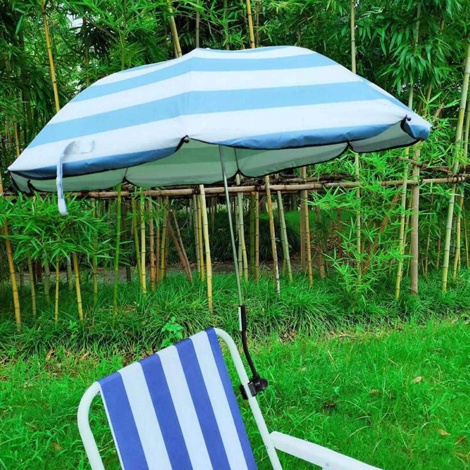 Portable Beach Umbrella Clamp Sun Protection Adjustable for Outdoor Summer Chair Bleachers Camping