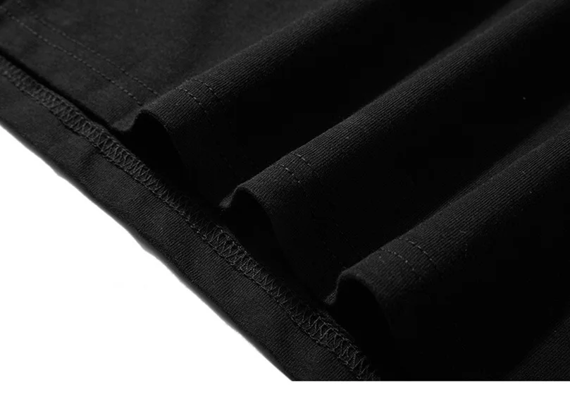 Qilin Kirin Stickerei Kurzarm T-Shirt Herren Rundhals Baumwolle Atmungsaktives Top T-Shirt für Männer Schwarz Hiphop Kylin SummerA1 – Detail 8
