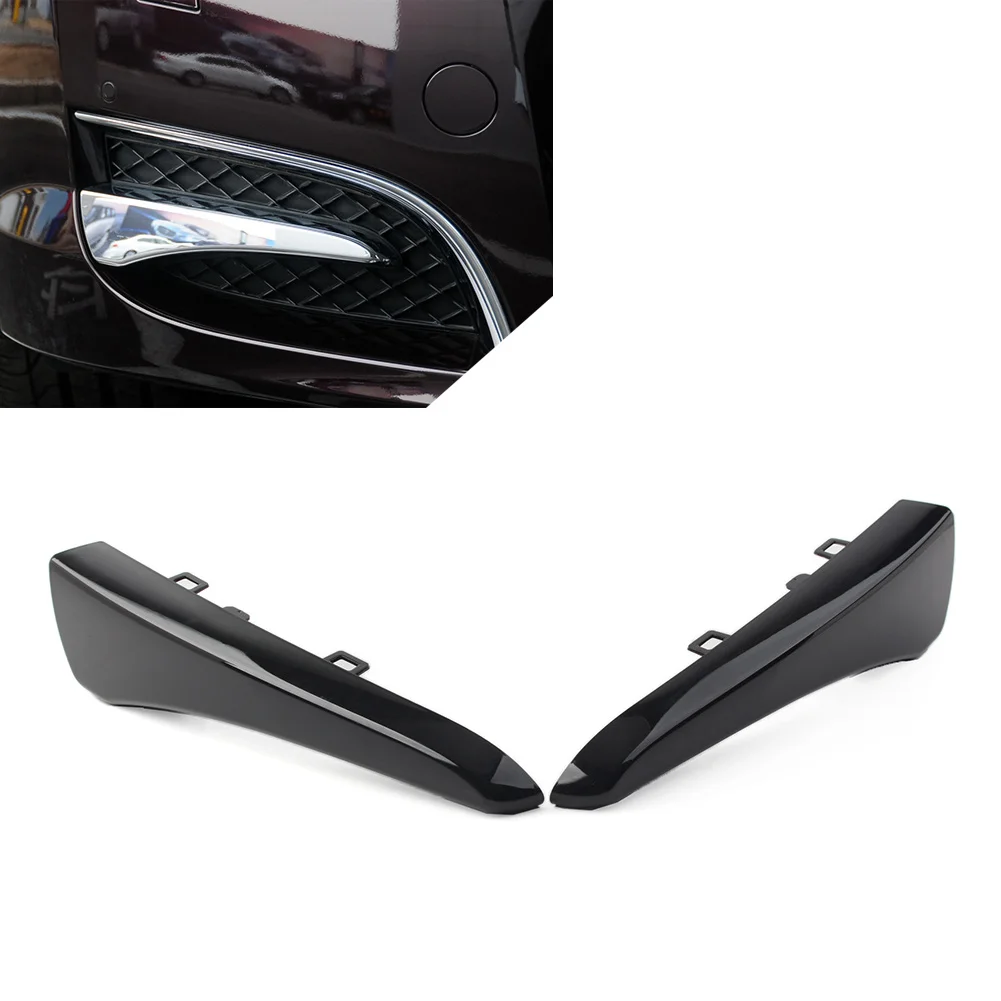 

2Pcs Glossy Black Car Front Bumper Insert Lower Molding Trim Decoration For Jaguar XF 2012-2015 C2Z20503 C2Z20499