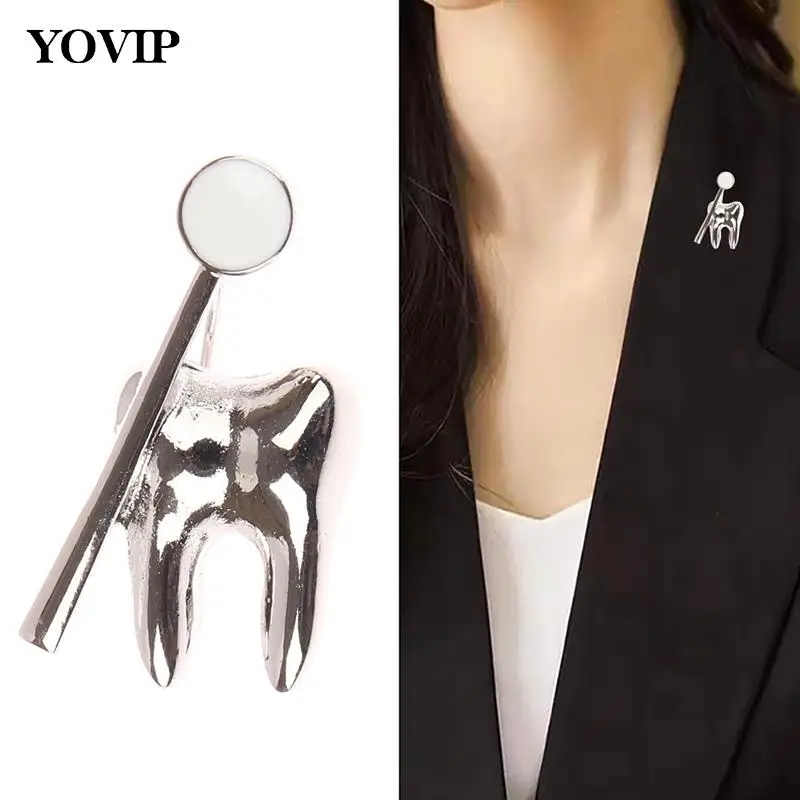 

Classic Fashion Tooth Shape Cute Medical Brooch Pin Jewelry Gift Accessories For Doctor Nurse Lapel Backpack Badge Pins