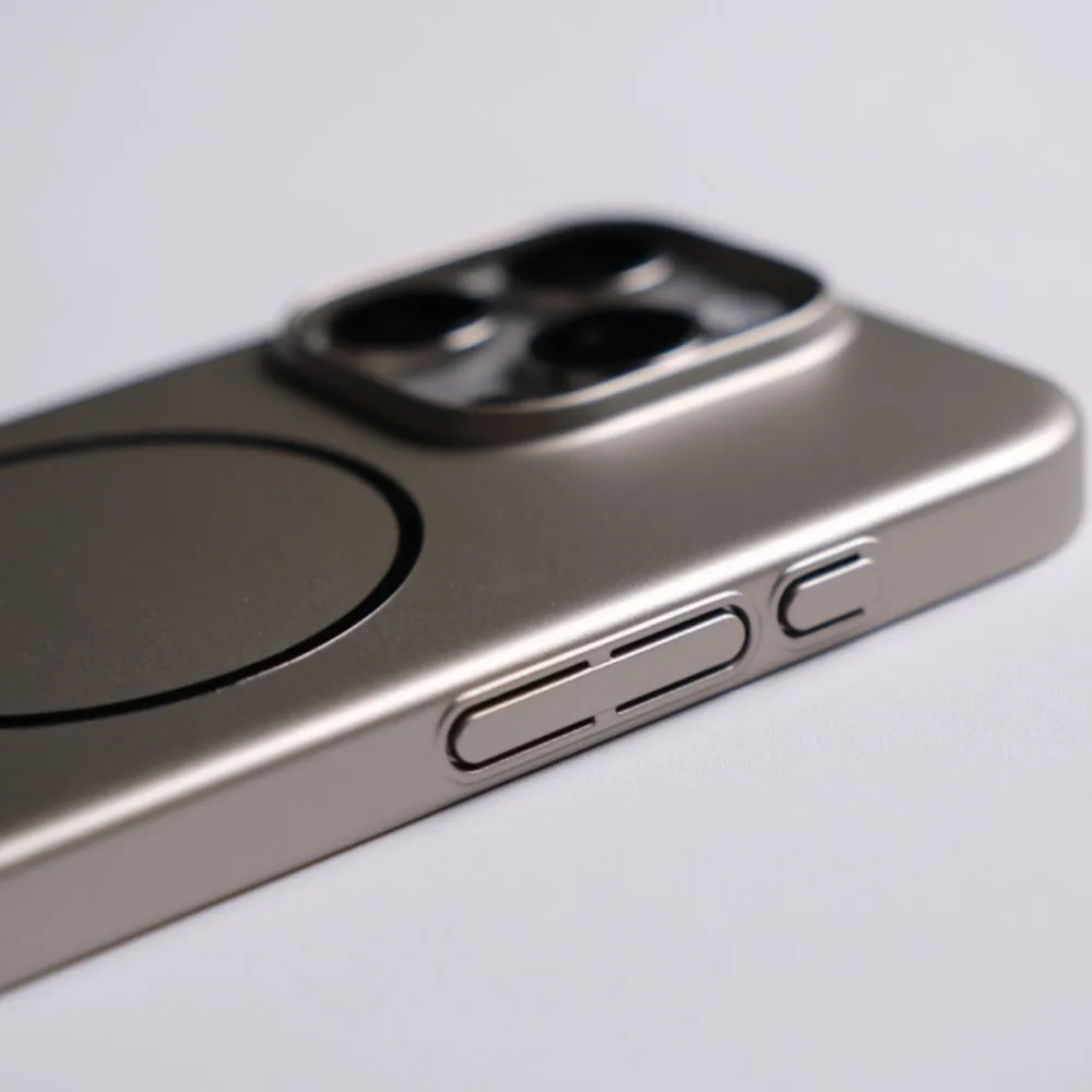 Sleek Titanium Magnetic Shockproof Case - Matte Finish