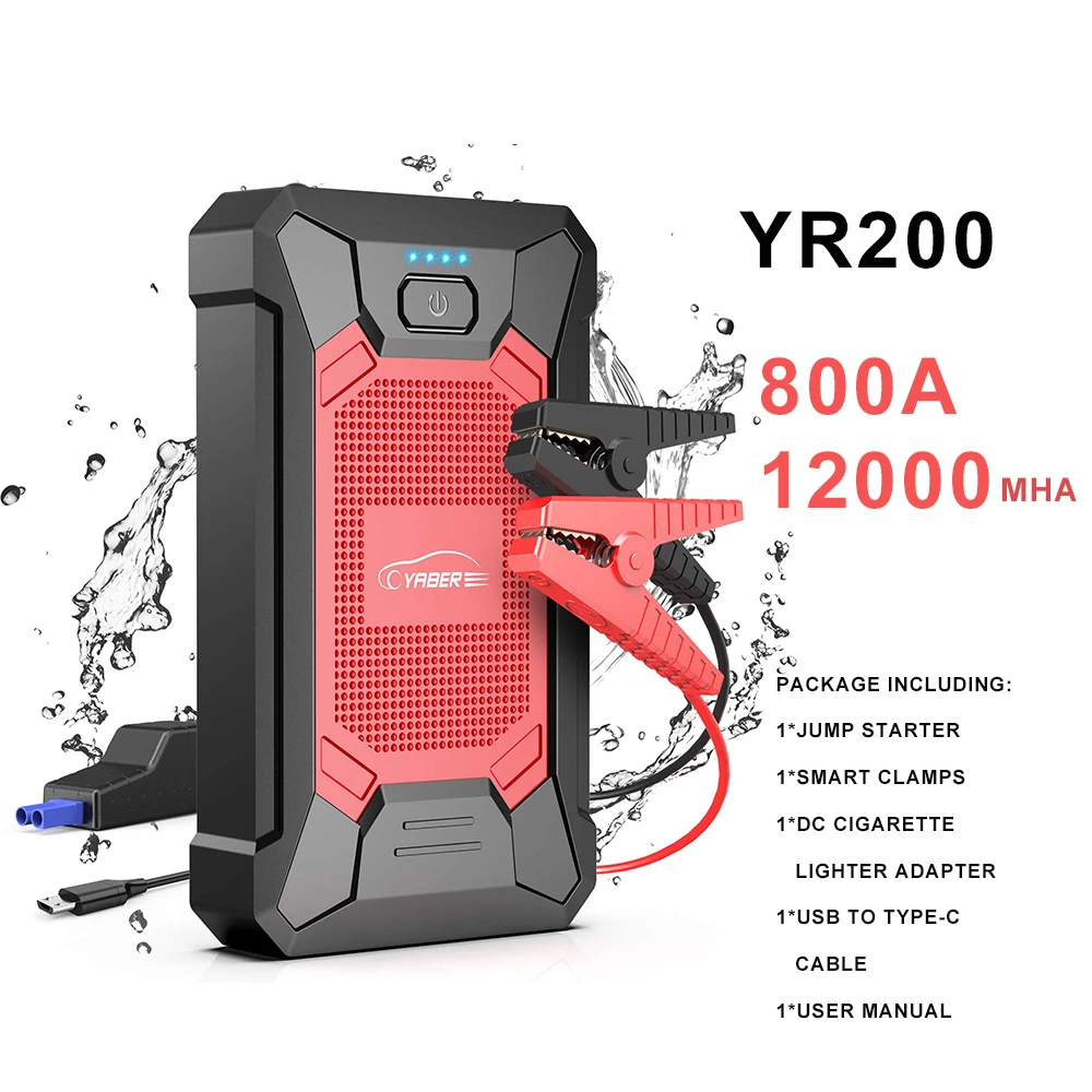portable car jump starter Yaber Power Bank 23800mAh 2500A Jump Starter 12V Portable Power Station Emergency Battery Charger for Cars Auto Booster Starters noco boost plus gb40 Jump Starters