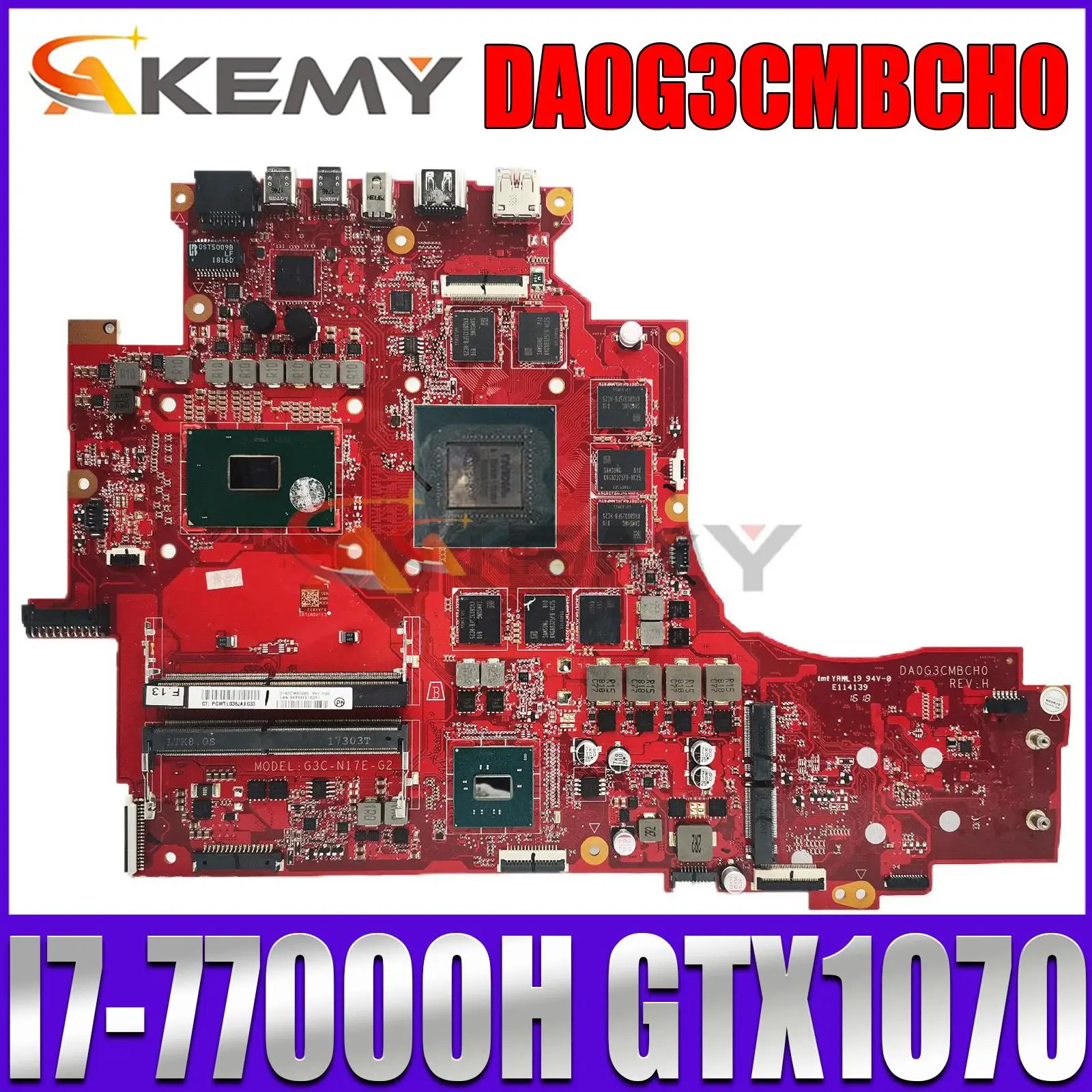 

940622-601 940622-001 DA0G3CMBCH0 Notebook Mainboard For HP OMEN-X 17T-AP000 17T-AP Laptop Motherboard I7-77000H GTX1070-8G