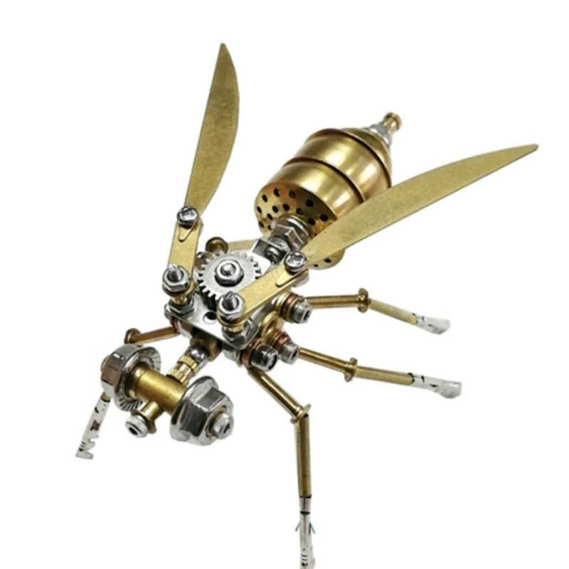Steampunk Mechanical Insects DIY Metal Assembly Small Insect  Ant Flying Dragonfly Bee Model Kits 3D Puzzles Toy for Kids Adults 3
