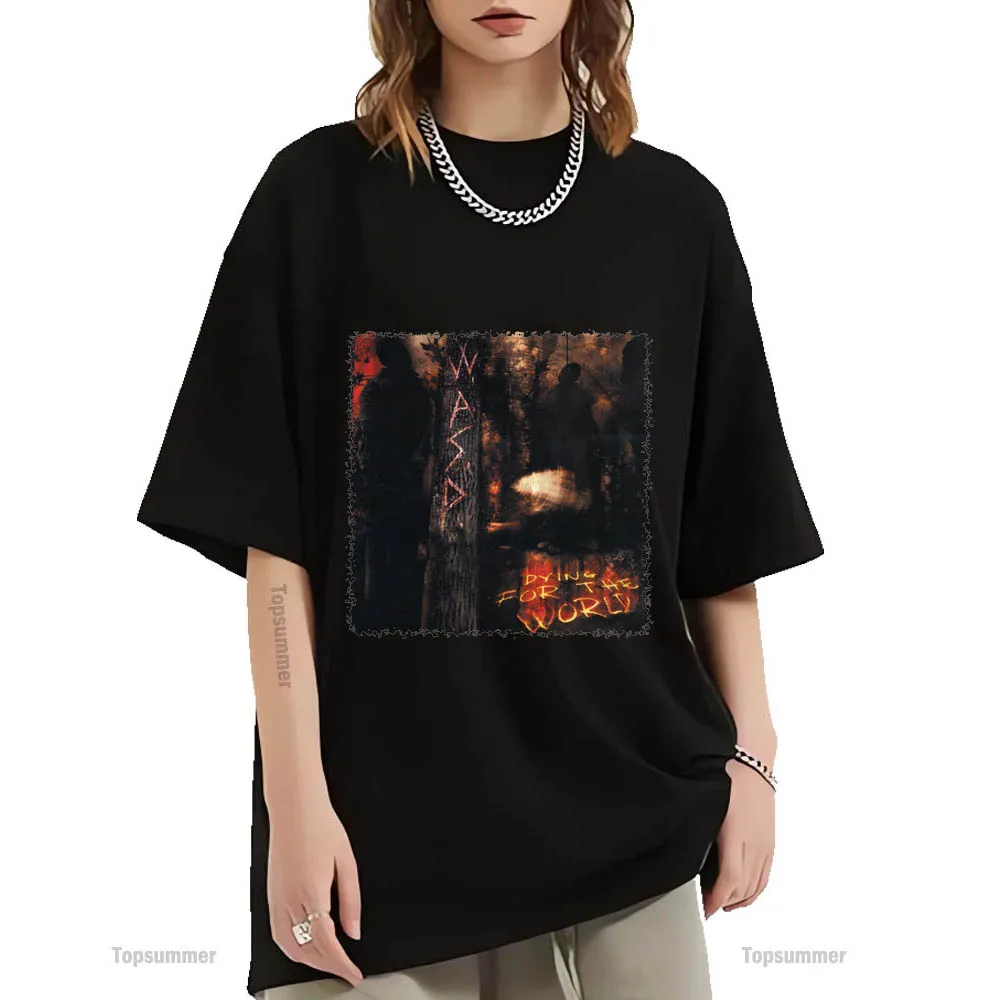 

Die for the World альбом T Shirt W.A.S.P. Футболка для путешествий, женская уличная одежда, модные мужские футболки из хлопка