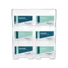 Six-Pocket Wall Mount Business Card Holder, Holds 480 2 X 3 1/2 Cards, Clear 3