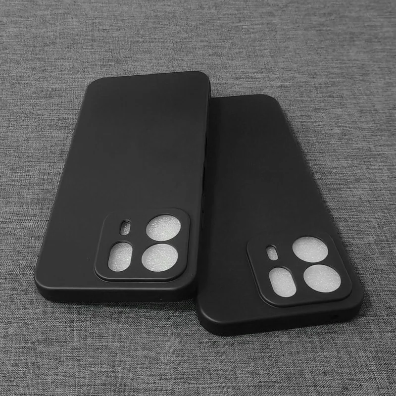 Sleek Black TPU Matte Silicone Bumper Case - Slim Protective Back Cover