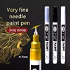Guangna Paint Marker Pen DIY Reflective Paint Metallic Pen Permanent Gold SILVER Marker Touch Up,School Model Painting 1/2pcs 3