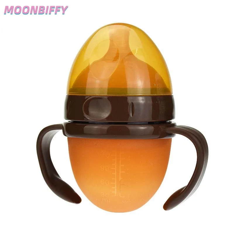 Kid Feeding Bottle Silicone Bottle Anti Colic Air Vent Wide Neck Natural Nursing Feeding for Newborn ببرونه حليب الرضع