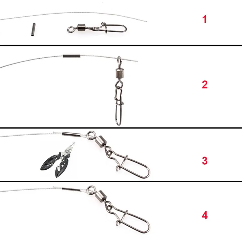 XIASABA Vismouwen 100 stks 6 Maten Dubbele Barrel Crimp Vislijn Draad Leider Mouwen Koperen Buis Connector Koperen Barrel Crimp Sleeves (1.8mm*10mm