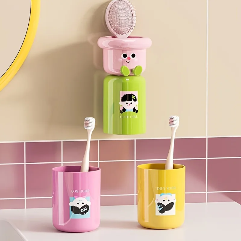 Magnetic Toothbrush Holder Wall Mounted Toothpaste Rack Storage_voghion.com