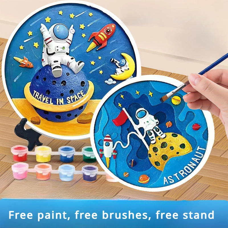 

Coloring Plaster Doll 3D Three-dimensional Ornaments Graffiti Kids Handmade Diy Painting Pigment Children's Coloring Toys