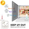 Window Film One Way Daytime Privacy Static Cling Sun Blocking Anti UV Reflective Window Tint for Home and Office, Black-Silver 4