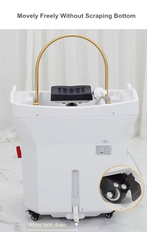 2024 Hot Sale Hair Washing Bed Portable Head Spa Equipment Mobile Shampoo Chair Basin In Stock 6