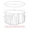White Round Tablecloths Overlay Cover, Smooth Fabric Table Cloth, Wedding Party, Hotel Decor, Multi Size Optional, 145-335cm 6
