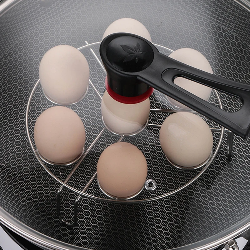 Stainless Steel Egg Steamer Household Boiled Egg Tray Kitchen Utensils Three-legged Waterproof Steaming Rack Storage Rack steam egg rack