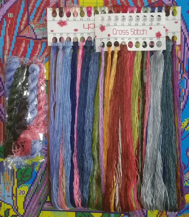 9ct 65X85cm Girl Pre-Printed Cross Stitch DIY Embroidery Set Handmade Handicraft Floss Needle Crafts