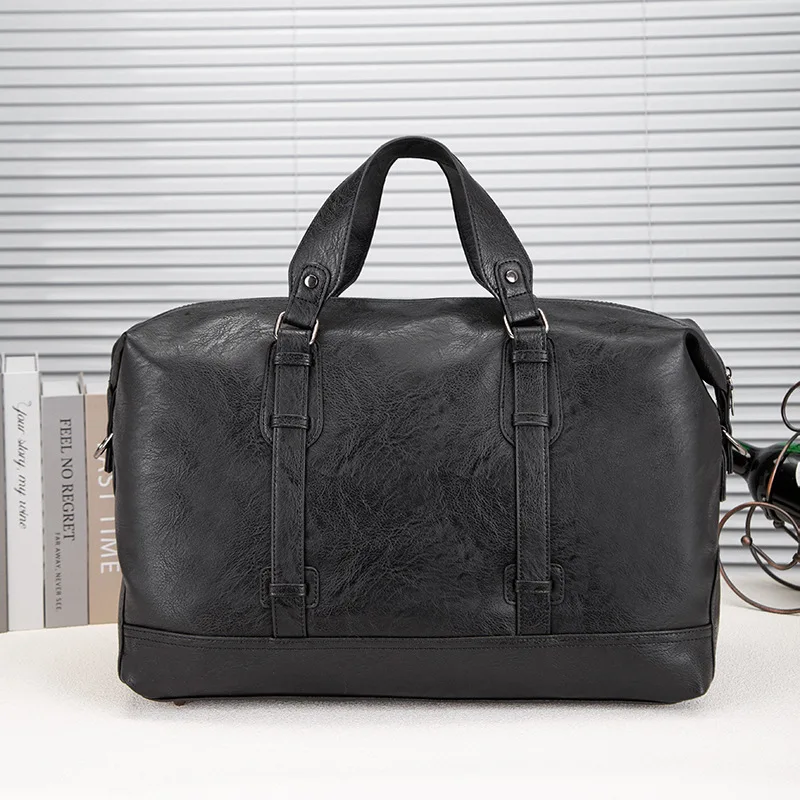 Business PU Leather Shoulder Bag for Men, Perfect for Travel