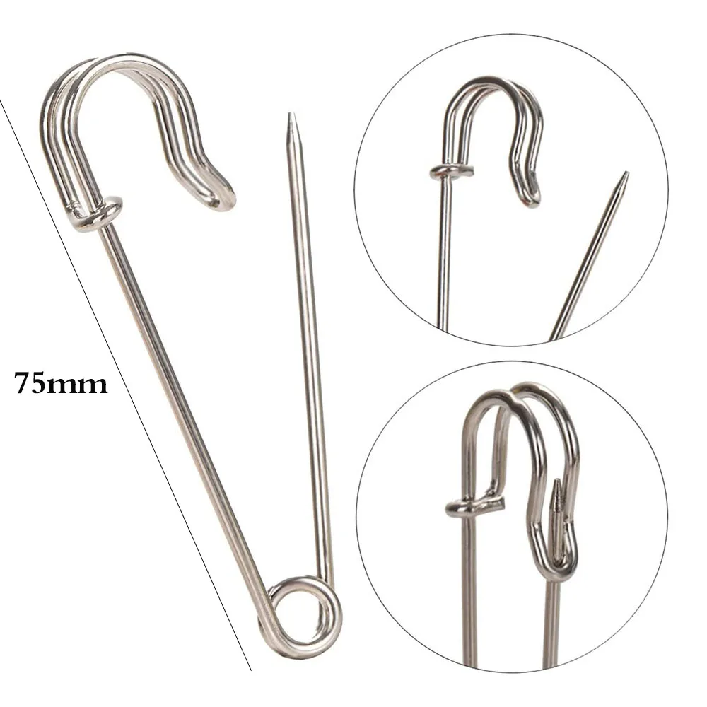 10 Large Safety Pins 2.9 3