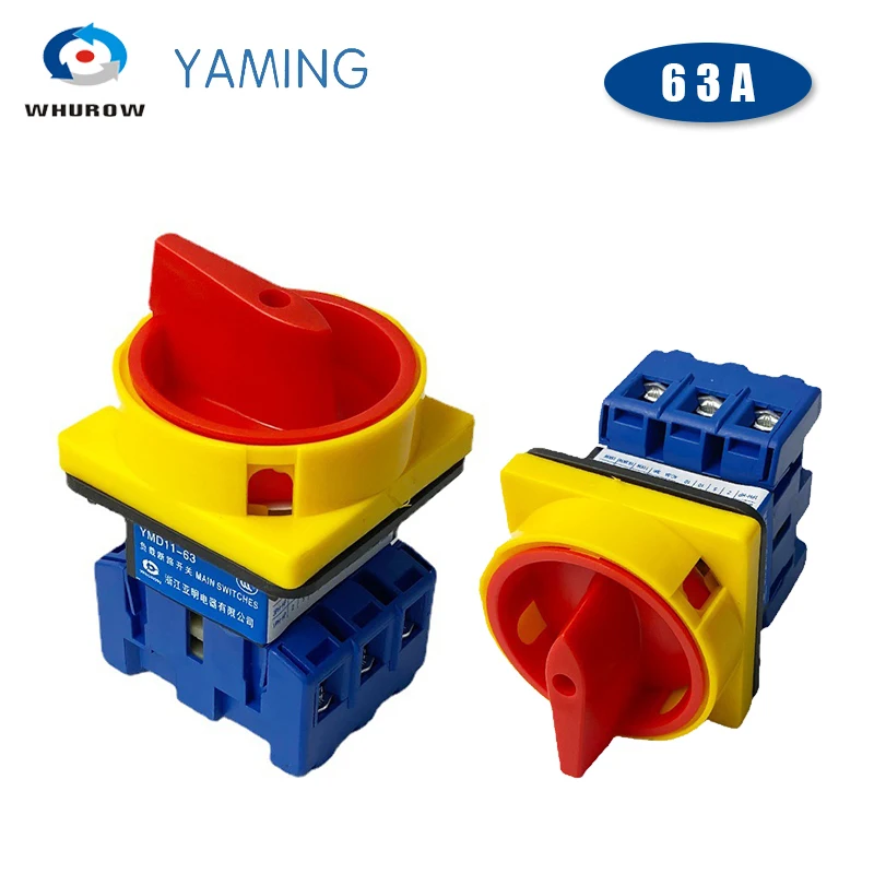 63 Interruttori Di Accensione On-Off Della Serratura Del Cuscinetto Rotante Motorizzati Principale Del Commutatore 3P Dell'Isolatore Di Amp 690V Ymd11