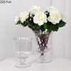 Transparent Tall Cup Glass Vase Artificial Flowers Decorative Flower Arrangement Desk Decoration Hydroponics Floral Vases 3
