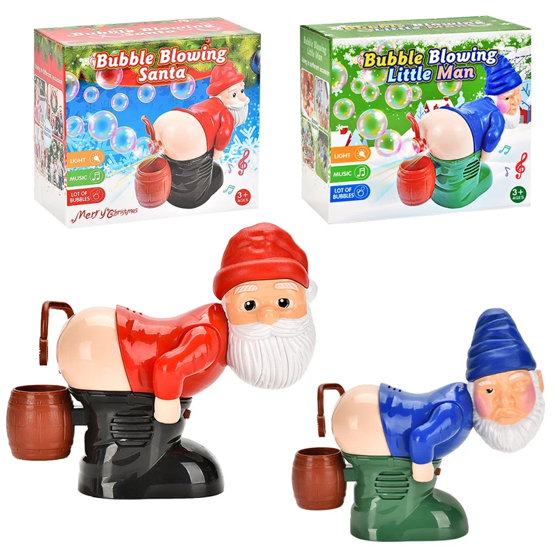 New Electric Santa Claus Bubbles Machine Blowing Bubbles Music Light Entertainment Toy Prank Funny Ornament Christmas Gifts 5