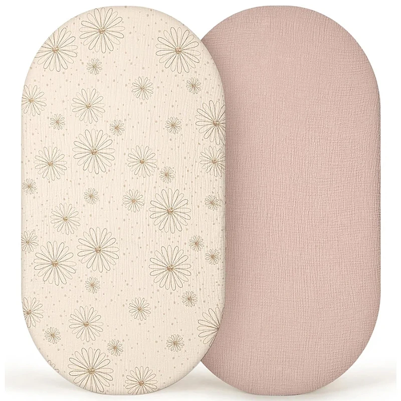Soft & Breathable Muslin Bassinet Sheets