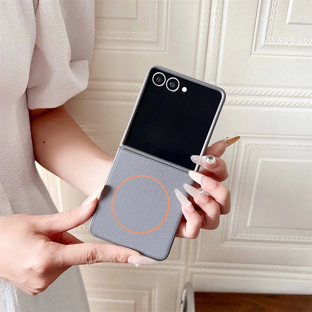 MagSafe Magnetic Shockproof Hard PU Leather Phone Case - Premium Protective Cover