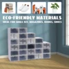 Set of 24 Stackable Shoe Boxes with Clear Covers, DIY Installation & Large Capacity 6
