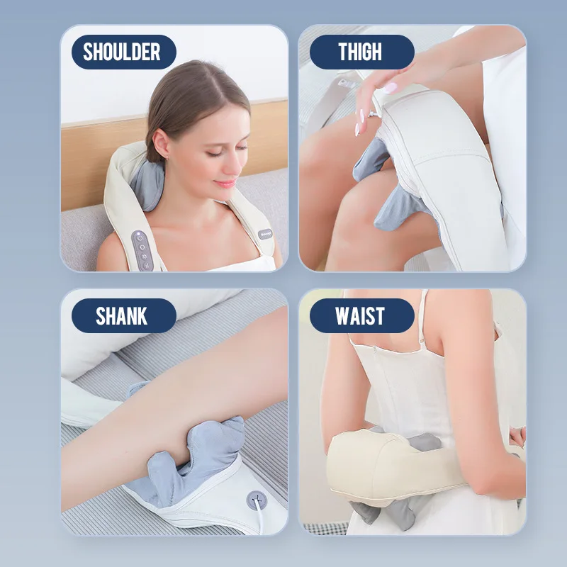 New Electrical Massage Shiatsu Back Shoulder Body Neck Massager  Multifunctional Shawl Warm function Car/Home Massager - AliExpress