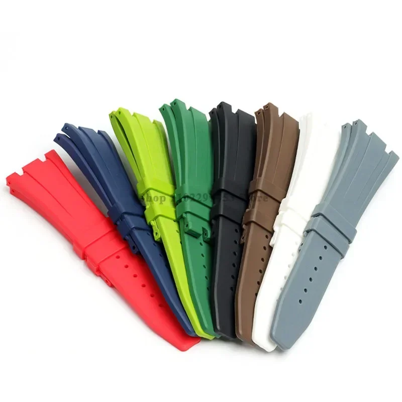 Premium 27mm Waterproof Rubber Watch Strap with Solid Butterfly Buckle