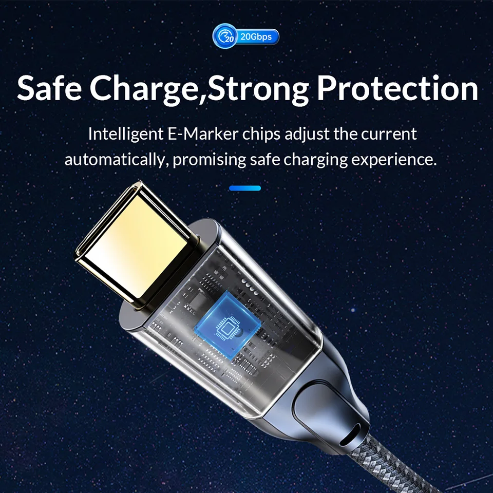 ORICO   PD   ̺, 20Gbps USB C to USB C ̺, 100W Ŀ HD 4K 60Hz , ƺϿ E ũ Ĩ 
