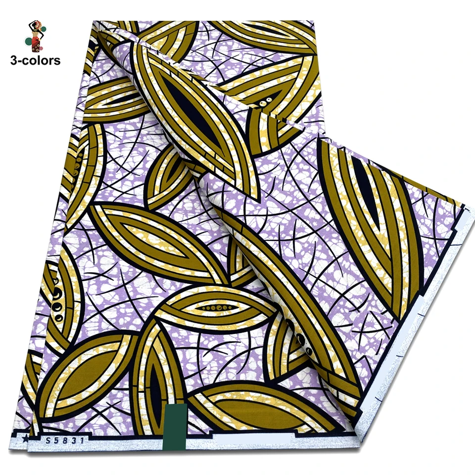 Tissu Coton Africain Imprimé Cire (Ankara) - 1 Yard (91x114 Cm) - Design Nouveau Et Supérieur - Pour Vêtements Ou Artisanat