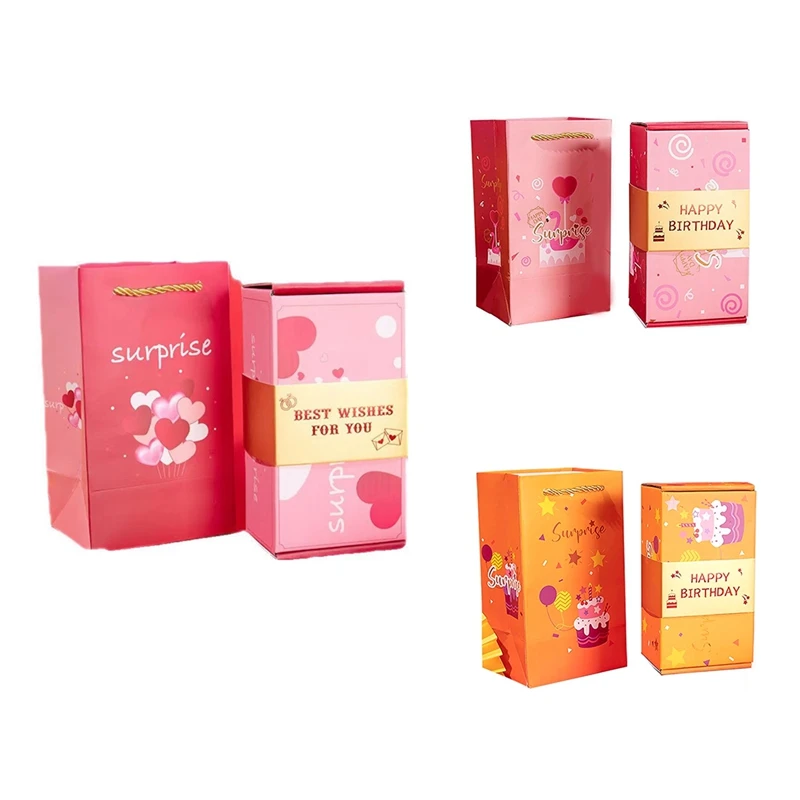 Exploding Gift Box Money Up Surprise Birthday Prank Box Money Roll Gift For Cash Easy To Use C