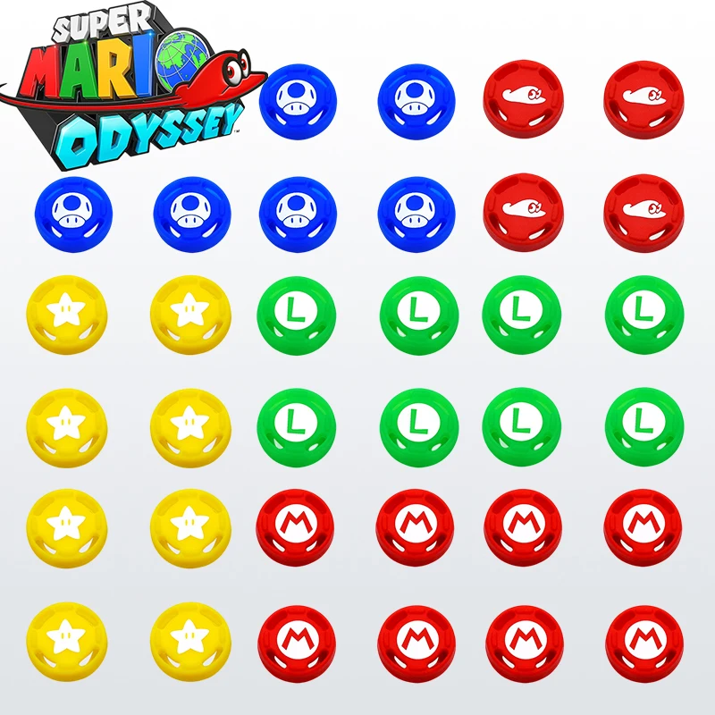 Super Mario Switch Silicone Analog Stick Grips Caps Per Nintendo Switch Ns Lite Joycon Impermeabile Antiscivolo Cap Stick Cover