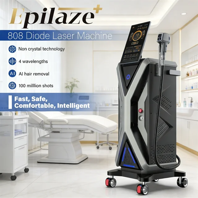 Perfectlaser, nouvelle machine d'épilation au laser à diode à 4 longueurs d'onde 808 nm 940 nm 1800 W, design non-cristallin, analyse de la peau par IA pour salon 1